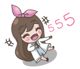 Happy lovely girl sticker #13322672