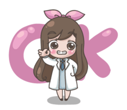 Happy lovely girl sticker #13322673