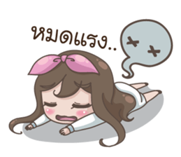 Happy lovely girl sticker #13322692