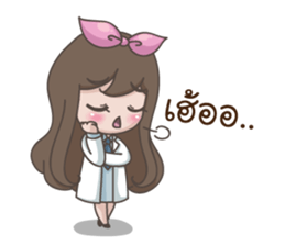 Happy lovely girl sticker #13322693