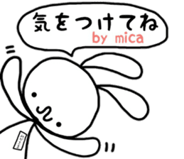 Rabbit named mica.2 sticker #13322755