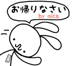 Rabbit named mica.2 sticker #13322756
