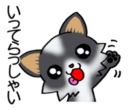 Two colors of puppies! sticker #13323035