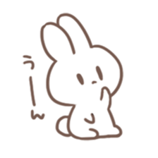 Obedient child rabbit sticker #13326552
