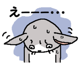 I'm gray rabbit ! sticker #13326770