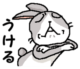 I'm gray rabbit ! sticker #13326775