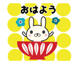 Nordic rabbit animation sticker #13327854