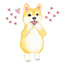 Shiba inu motion sticker. sticker #13328090