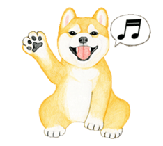 Shiba inu motion sticker. sticker #13328105