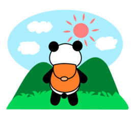 Patio and Puppy a panda brother faintly. sticker #13328778