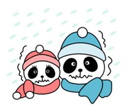 Patio and Puppy a panda brother faintly. sticker #13328801