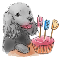 iPaint Black cocker sticker #13329450