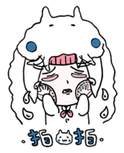 Small clouds rabbit sticker #13329495