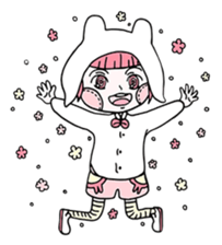 Small clouds rabbit sticker #13329497