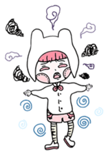 Small clouds rabbit sticker #13329499