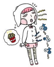 Small clouds rabbit sticker #13329501