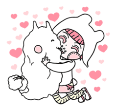 Small clouds rabbit sticker #13329503