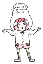 Small clouds rabbit sticker #13329504