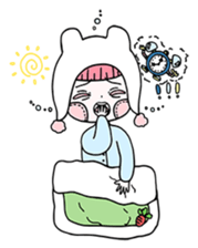 Small clouds rabbit sticker #13329506