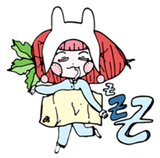 Small clouds rabbit sticker #13329508