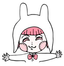 Small clouds rabbit sticker #13329509