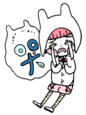 Small clouds rabbit sticker #13329510