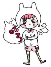 Small clouds rabbit sticker #13329511