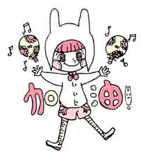 Small clouds rabbit sticker #13329512