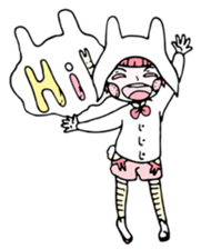 Small clouds rabbit sticker #13329515