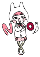 Small clouds rabbit sticker #13329516