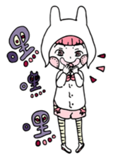 Small clouds rabbit sticker #13329517