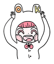 Small clouds rabbit sticker #13329524