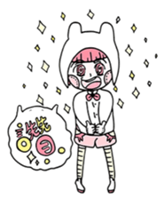 Small clouds rabbit sticker #13329526