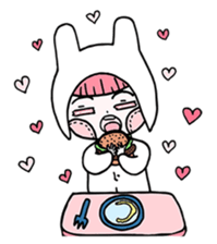 Small clouds rabbit sticker #13329527