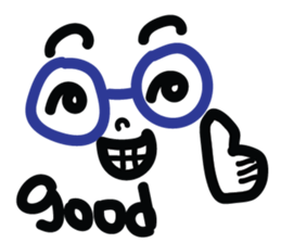Blue Glasses Man sticker #13329814