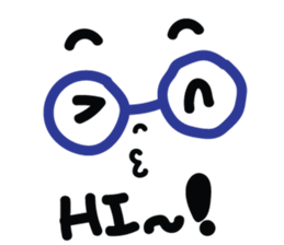 Blue Glasses Man sticker #13329815