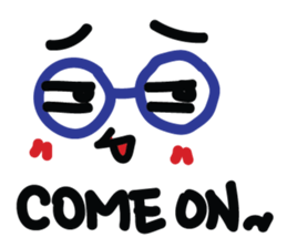 Blue Glasses Man sticker #13329817