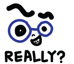 Blue Glasses Man sticker #13329819