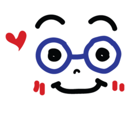 Blue Glasses Man sticker #13329821