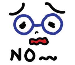 Blue Glasses Man sticker #13329825