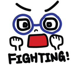 Blue Glasses Man sticker #13329826