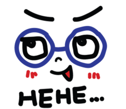 Blue Glasses Man sticker #13329828