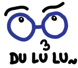 Blue Glasses Man sticker #13329829