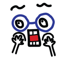 Blue Glasses Man sticker #13329830