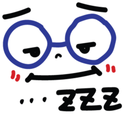 Blue Glasses Man sticker #13329834