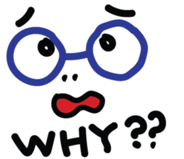 Blue Glasses Man sticker #13329835