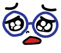 Blue Glasses Man sticker #13329837