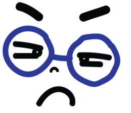 Blue Glasses Man sticker #13329838