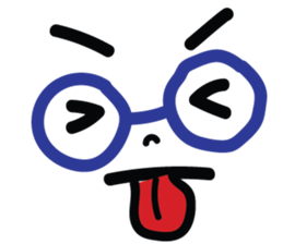 Blue Glasses Man sticker #13329840