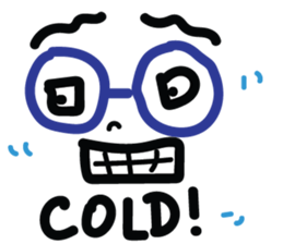 Blue Glasses Man sticker #13329843